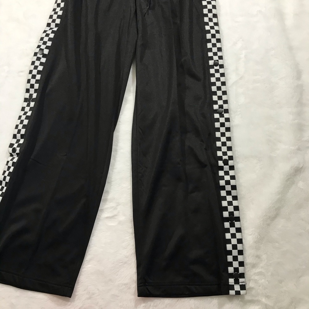 NWT VANS checkerboard track pant black white side - Picture 4 of 8